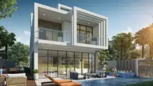 A villa in Belair Trump Estates 2, Damac Hills.