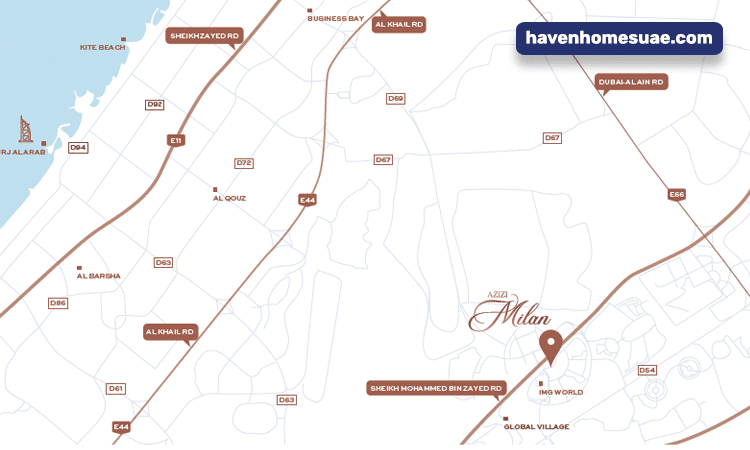 شقق للبيع في عزيزي ميلان، دبي بأسعار مغرية وموقع استثنائي